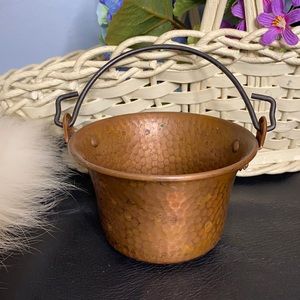 . Vintage Copper Pot - Hand Crafted Hammered Copper Pot with Handle